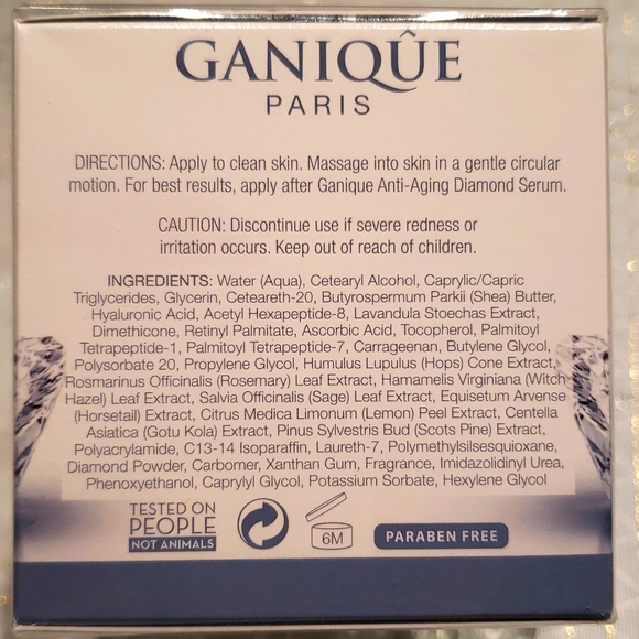 HP🎉GANIQUE Paris Anti-Aging Diamond Cream Infused w/Diamond Powder NIB Peptides - Picture 5 of 6